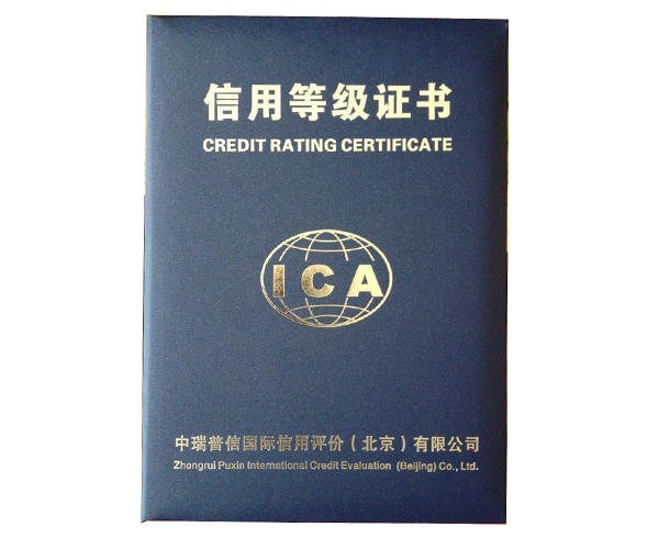 天道恒遠(yuǎn)信譽(yù)等級(jí)證書